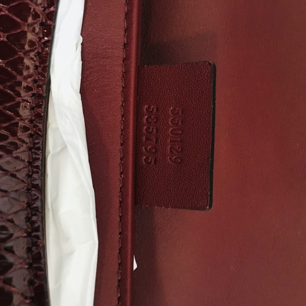 New Authentic Gucci Running Genuine Python Small … - image 11